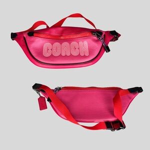 Coach Pink Leather Zip Pouch